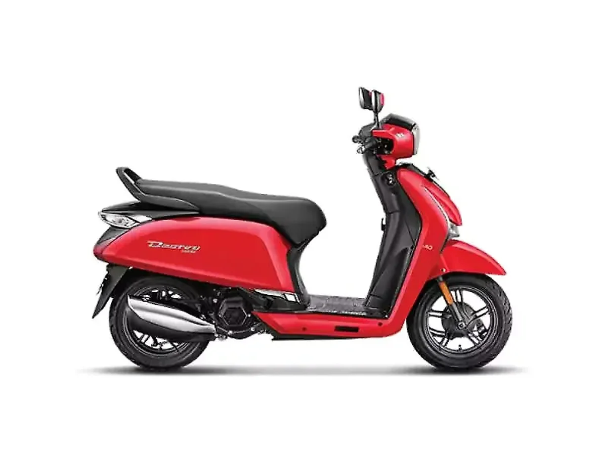 Hero Destini 125 Groovy Red scooter side profile