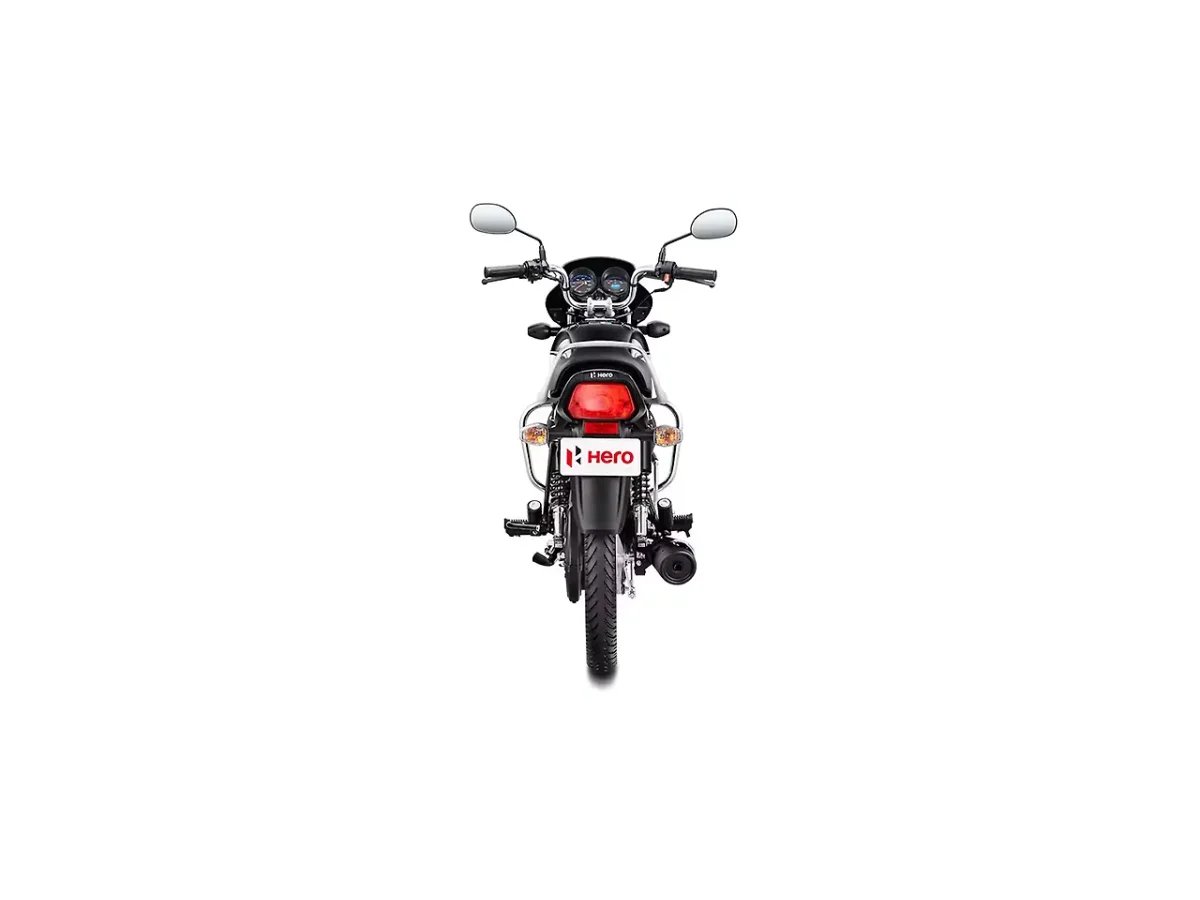 Hero HF Deluxe motorcycle rear view