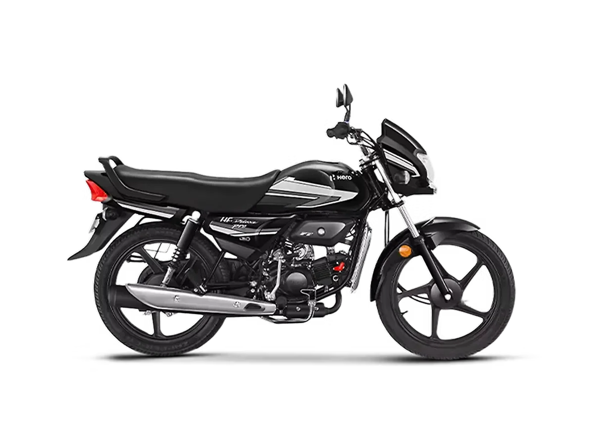 Hero HF Deluxe motorcycle right side profile