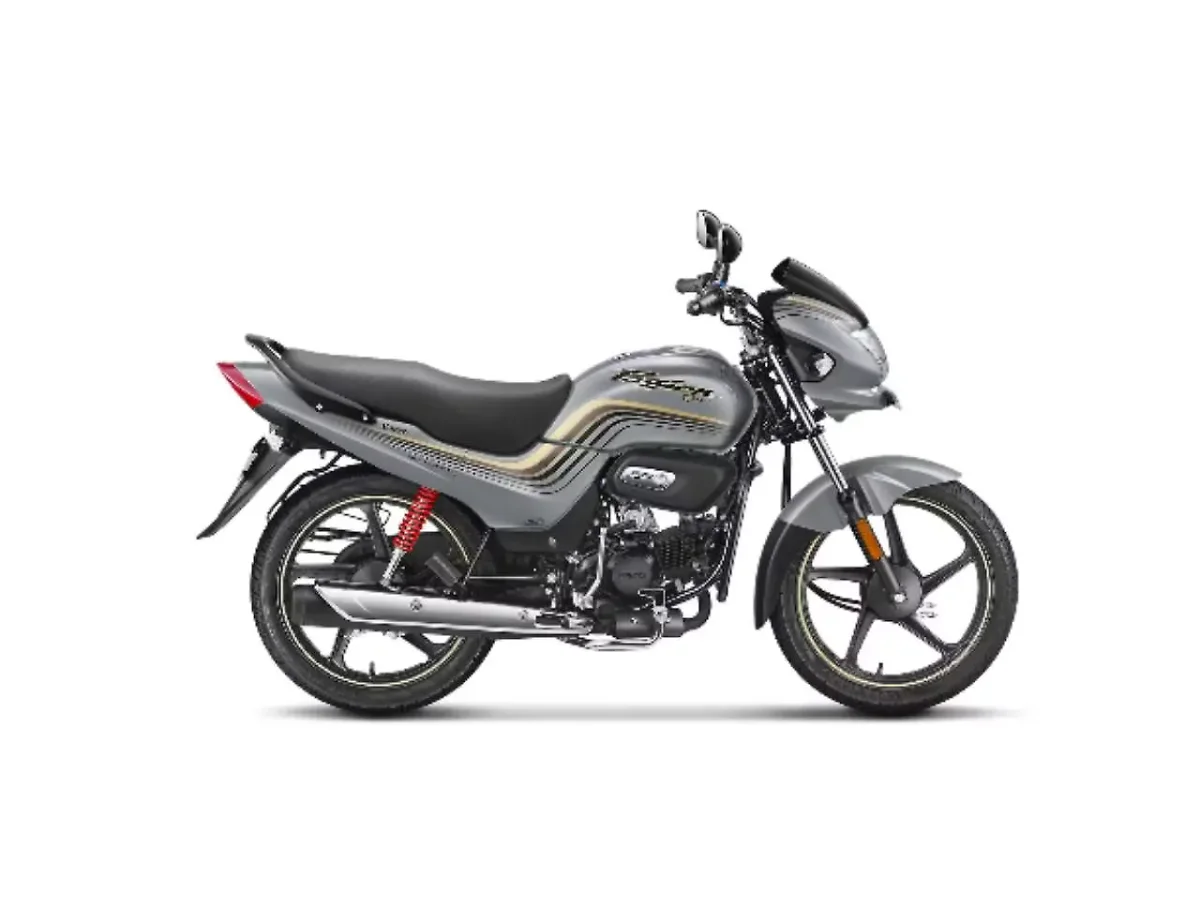 Hero Passion Plus Industrial Dark Grey colour side profile