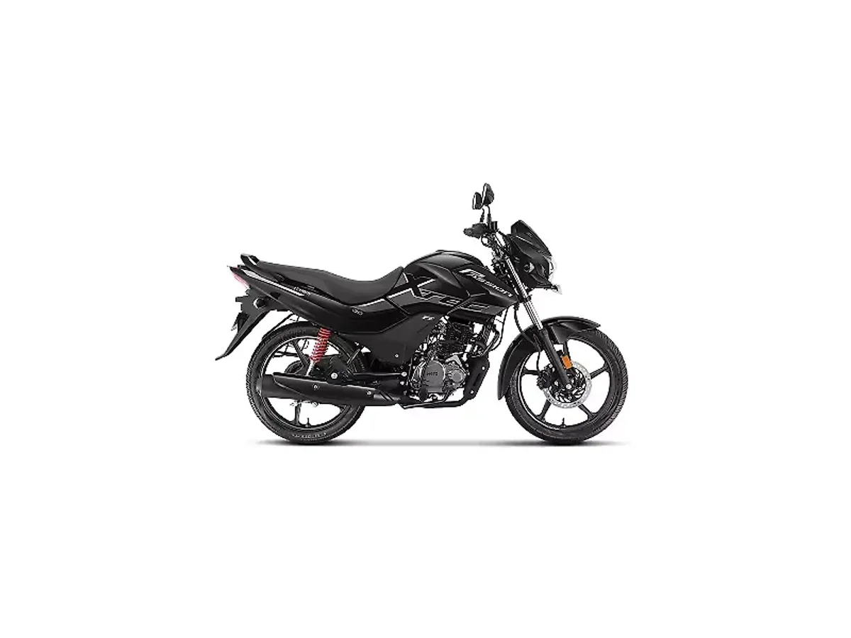 Hero Passion XTEC Black Force Silver colour side profile