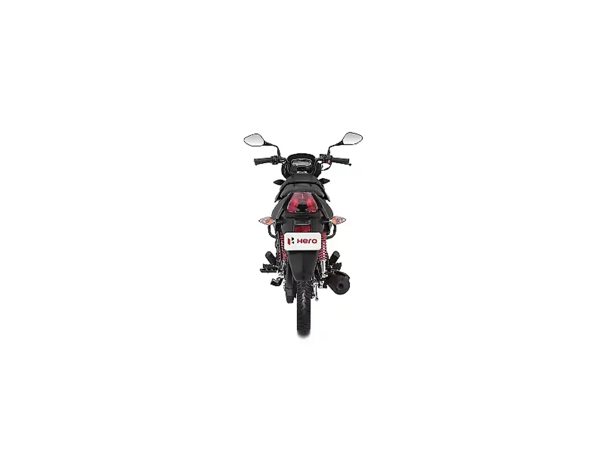 Rear view of the Hero Passion XTEC commuter bike