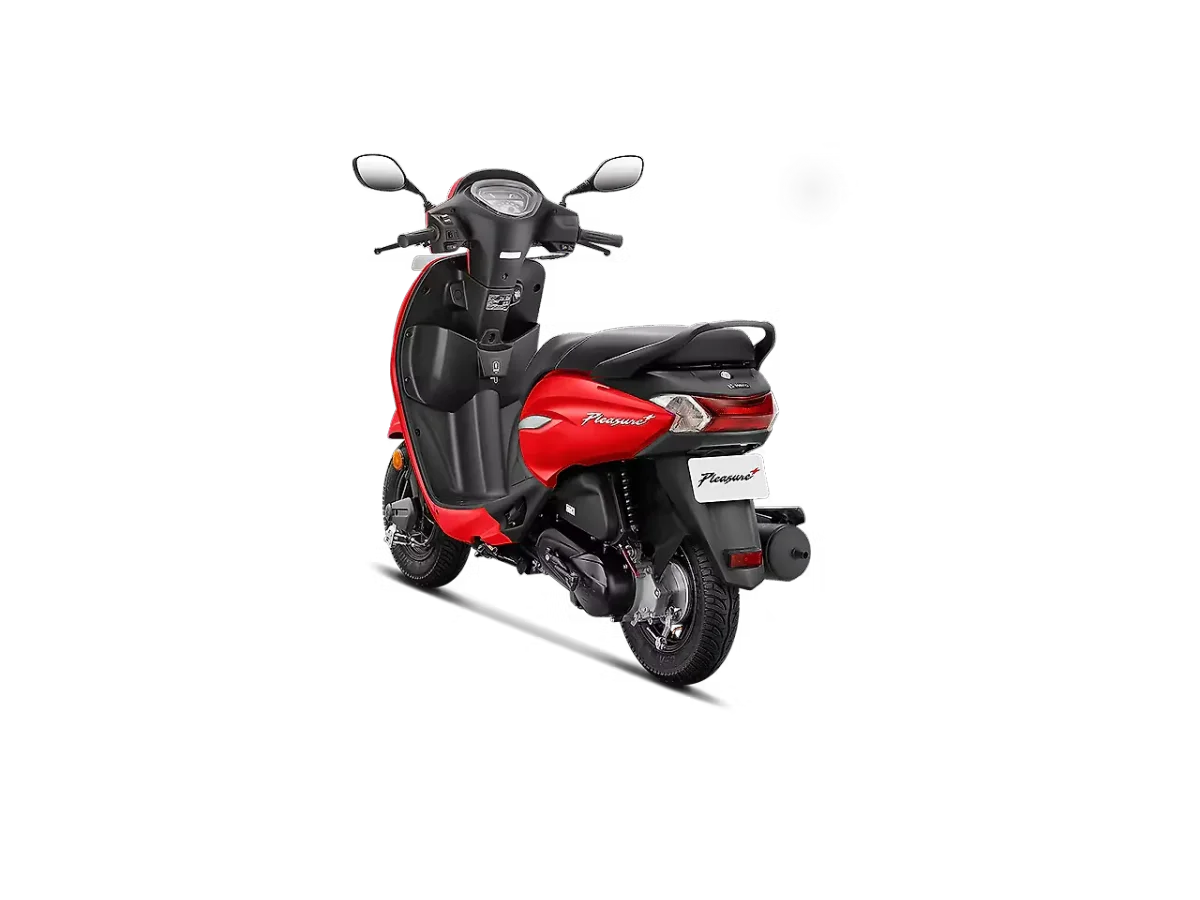 Hero Pleasure Plus left rear three-quarter view in red