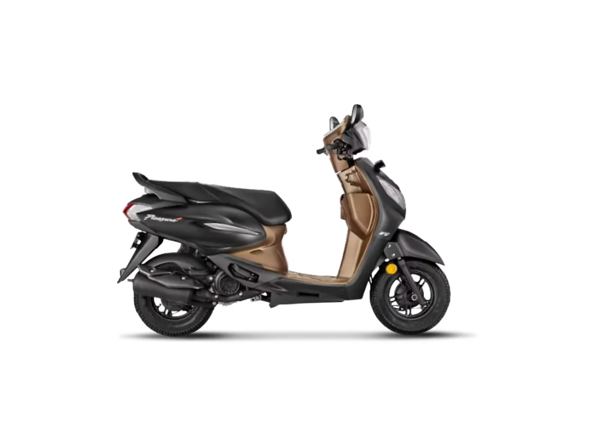 Hero Pleasure Plus Mat Black colour side profile