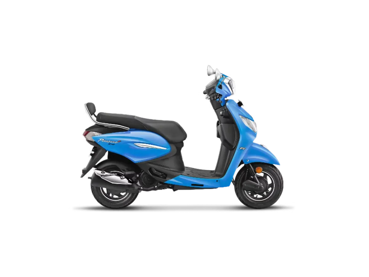Hero Pleasure Plus Polestar Blue colour side profile