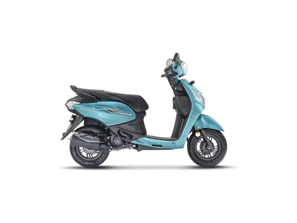 Hero Pleasure Plus Teal Blue colour side profile