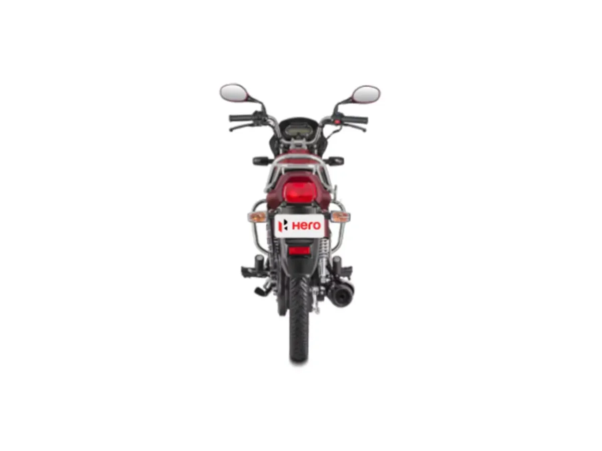 Rear view of the Hero Splendor Plus XTEC commuter bike