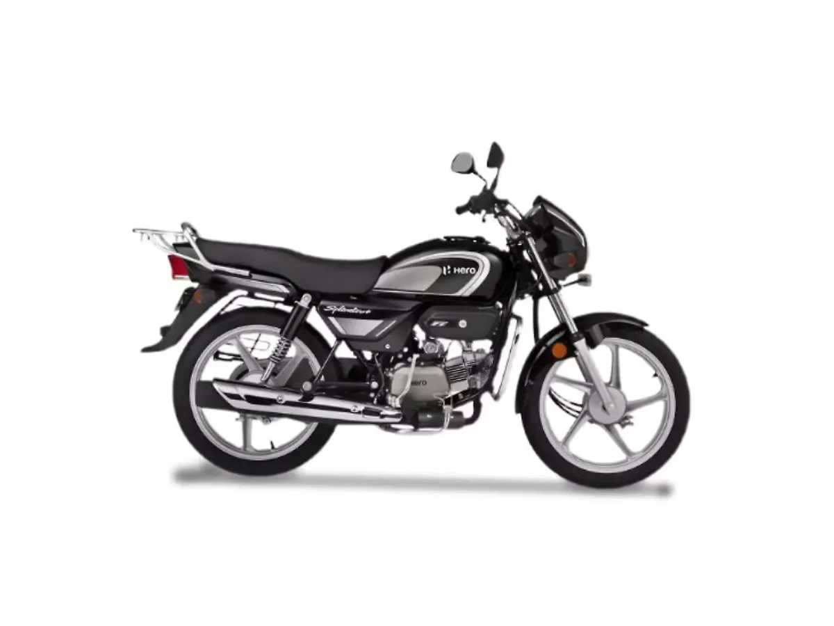 Hero Splendor Plus Black Heavy Grey colour side profile