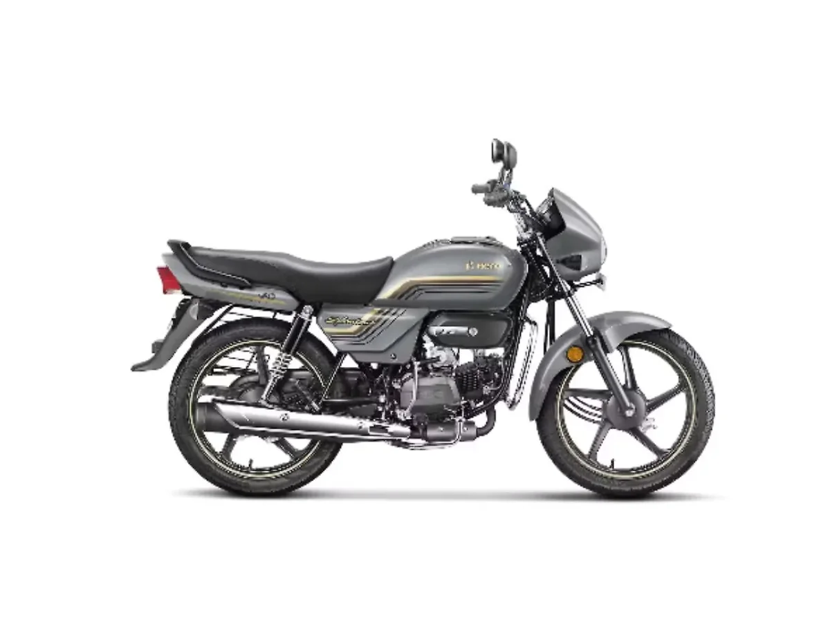 Hero Splendor Plus Industrial Dark Grey colour side profile