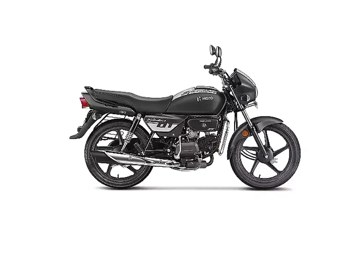 Hero Splendor Plus Matt Grey colour side profile