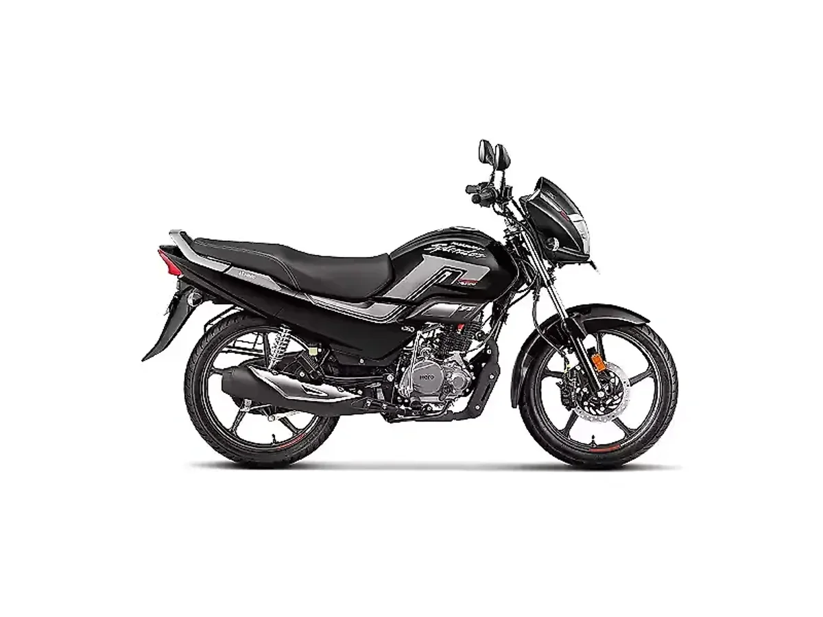 Hero Super Splendor XTEC Black colour side profile