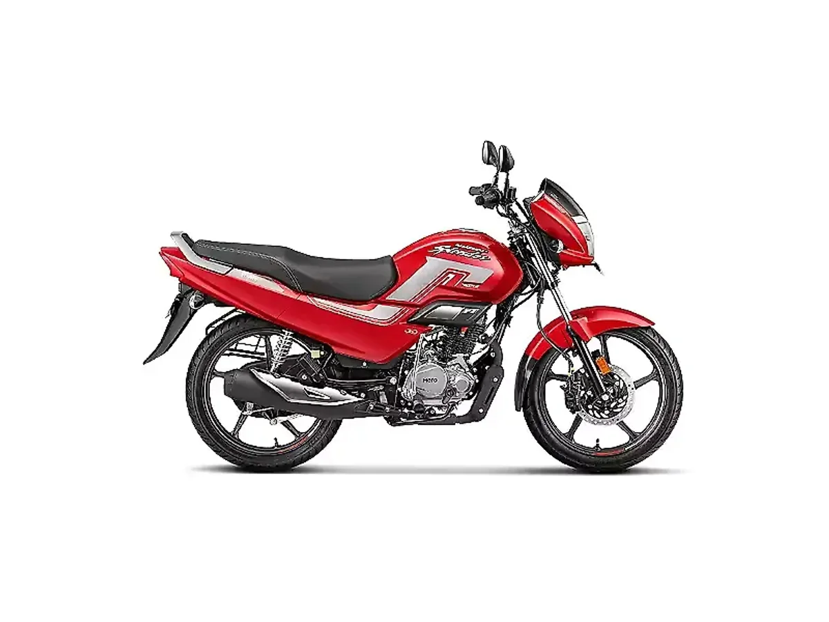 Hero Super Splendor XTEC Candy Blazing Red colour side profile