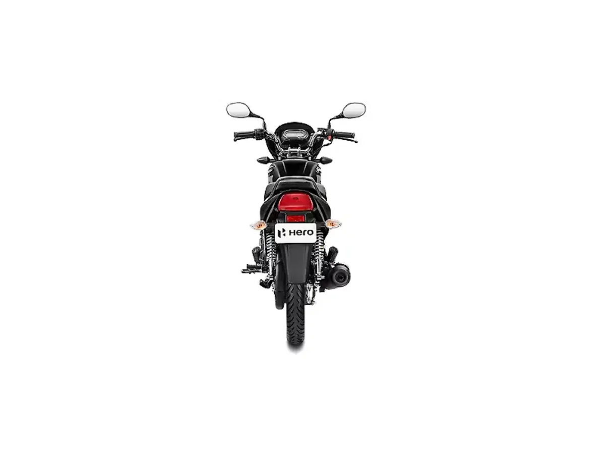 Rear view of the Hero Super Splendor XTEC motorcycle