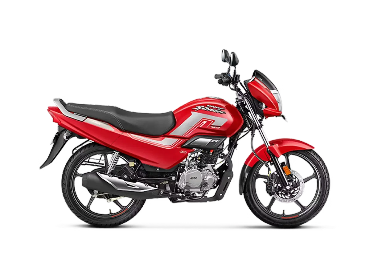Hero Super Splendor XTEC Candy Blazing Red colour side profile