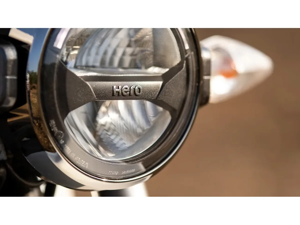 Hero XPulse 200 4V headlamp cowl and LED headlight close-up