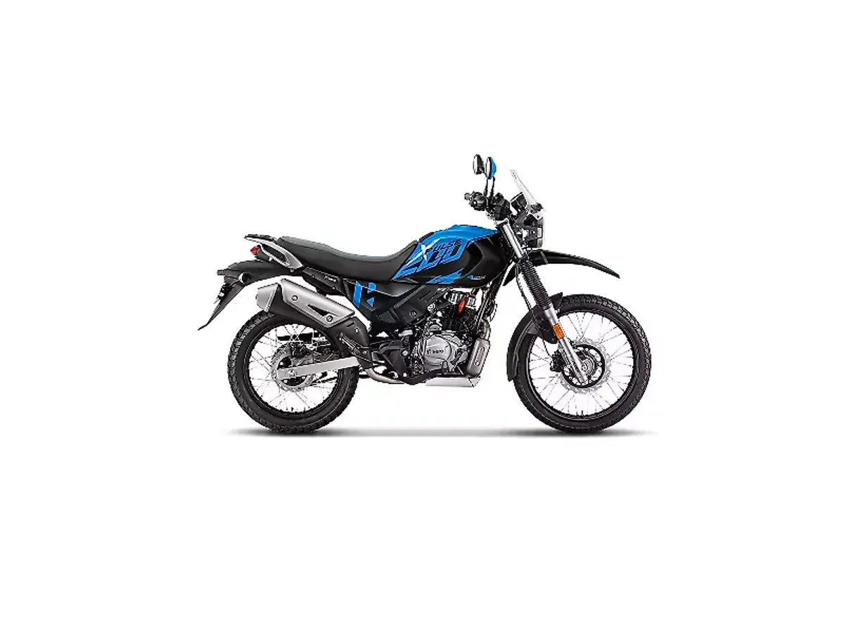 Hero XPulse 200 4V Techno Blue Metallic Black colour variant side profile