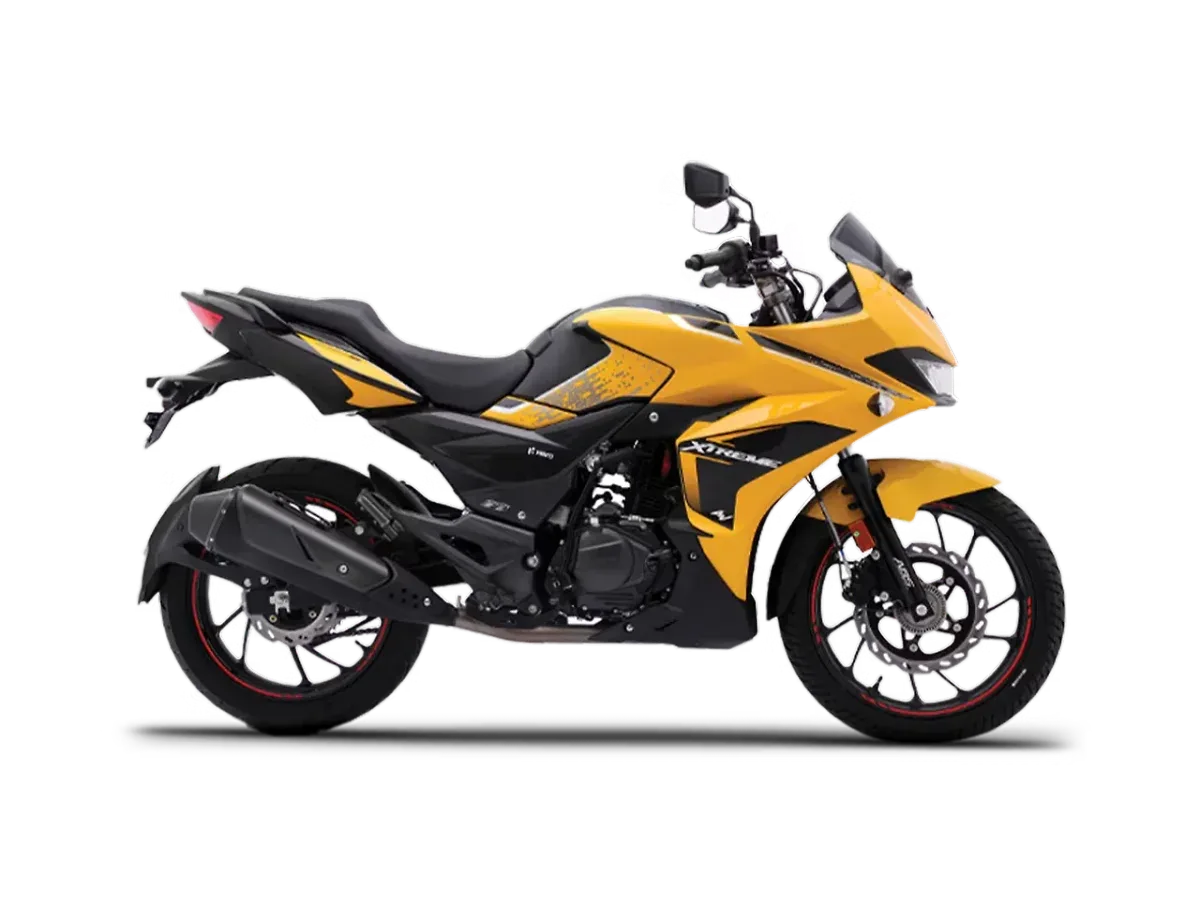 Hero Xtreme 200S 4V Moon Yellow left side view