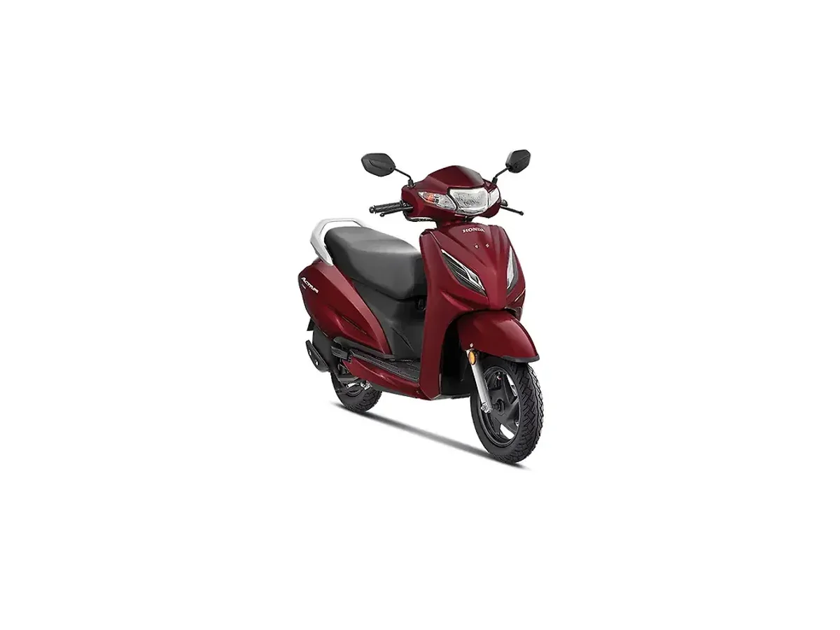 Honda Activa 6G Rebel Red Metallic front three quarter view