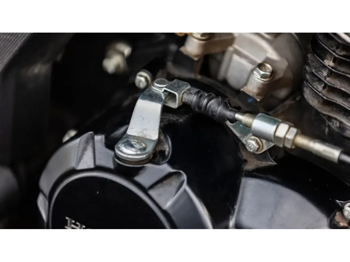 Honda CB200X engine close-up