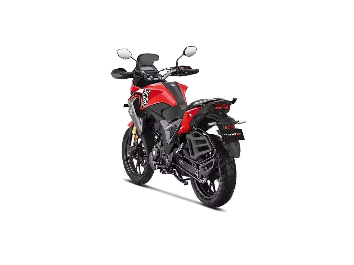Honda CB200X left rear three-quarter view