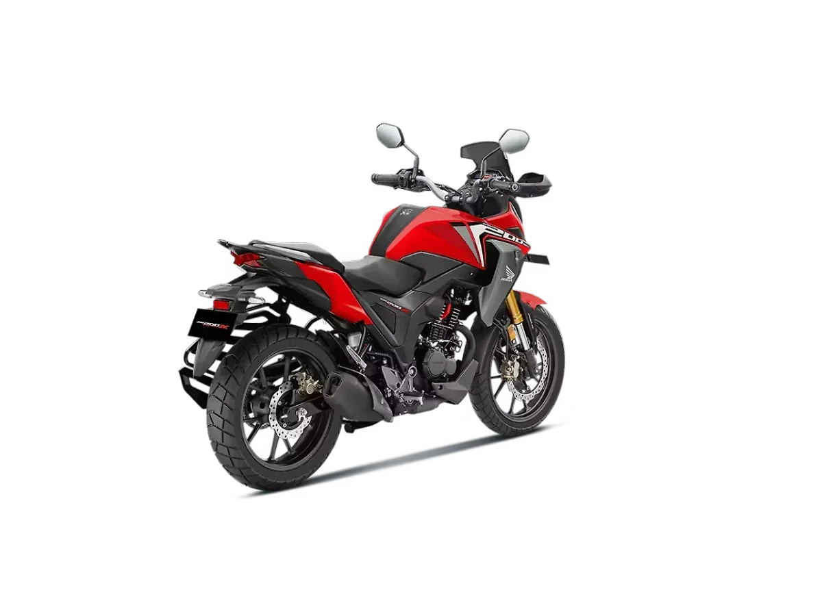 Honda CB200X right rear three-quarter view