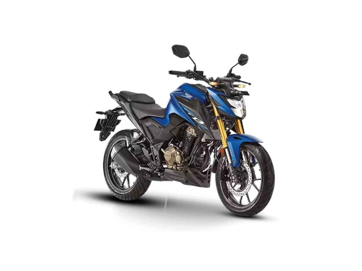 Honda CB300F in Marvel Blue Metallic right side view