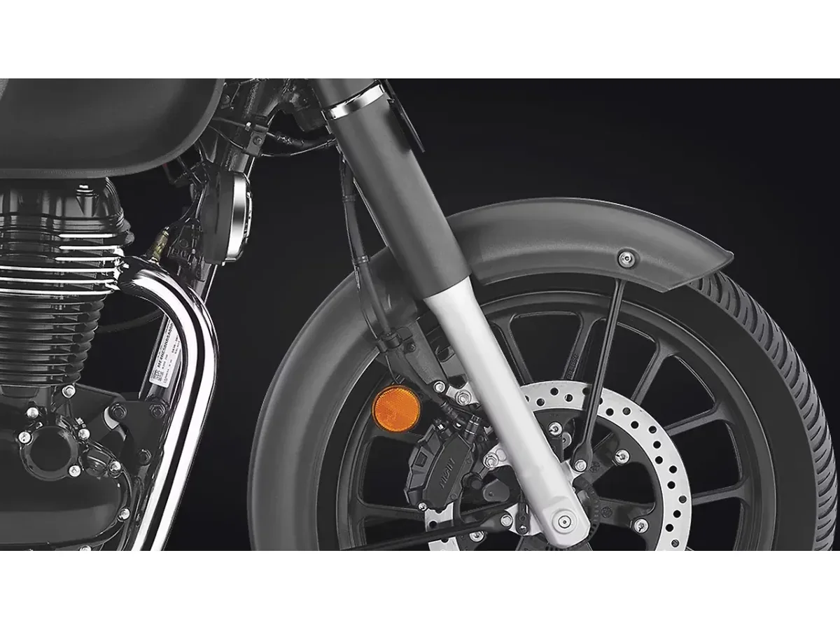 Honda CB350 front suspension and alloy wheel