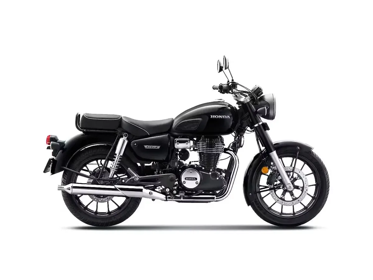 Honda CB350 DLX in Pearl Igneous Black right side view