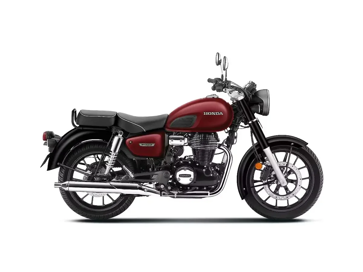 Honda CB350 DLX in Rebel Red Metallic right side view