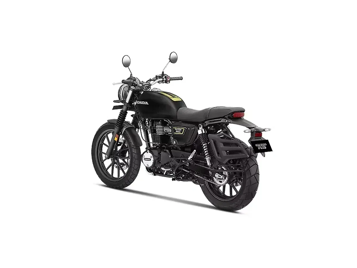 Honda CB350RS left rear three-quarter view