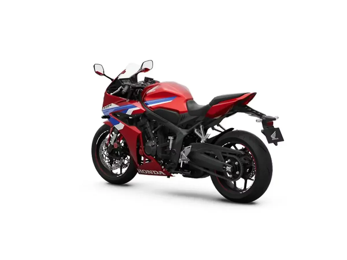 Honda CBR650R left rear three-quarter view