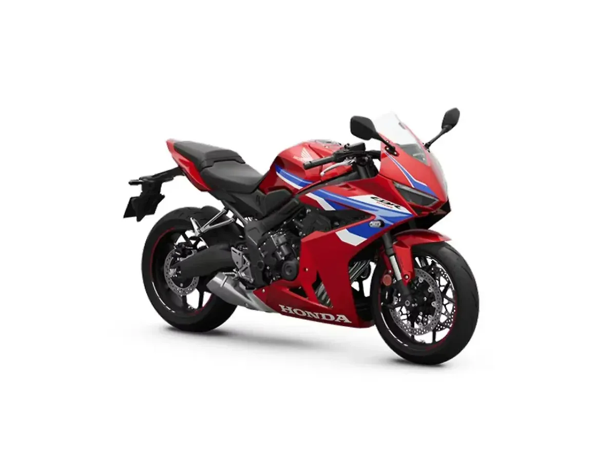Honda CBR650R right front three-quarter view