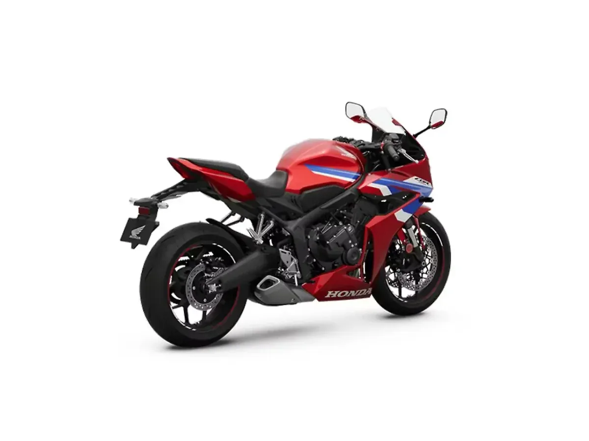 Honda CBR650R right rear three-quarter view