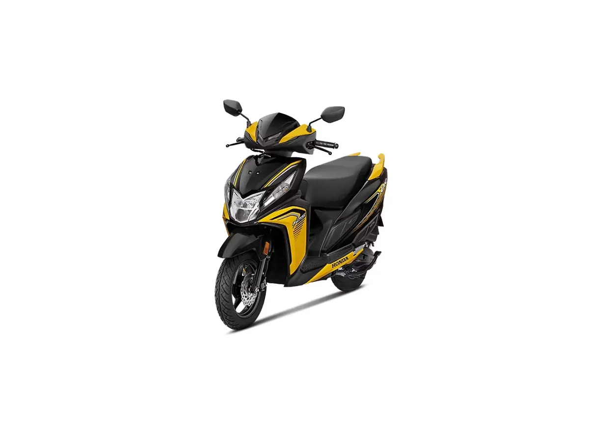 Honda Dio 125 Pearl Sports Yellow side profile