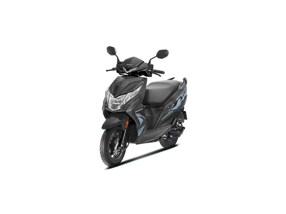 Honda Dio Pearl Igneous Black side profile