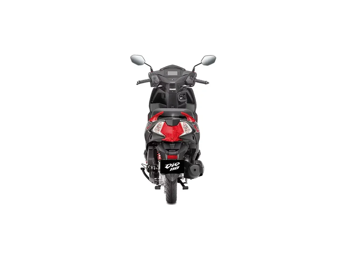 Honda Dio rear view in Imperial Red Metallic