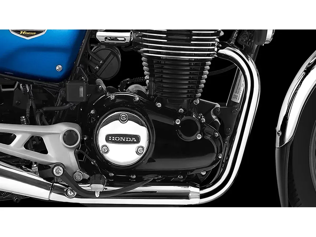 Honda Hness CB350 engine close-up from right side