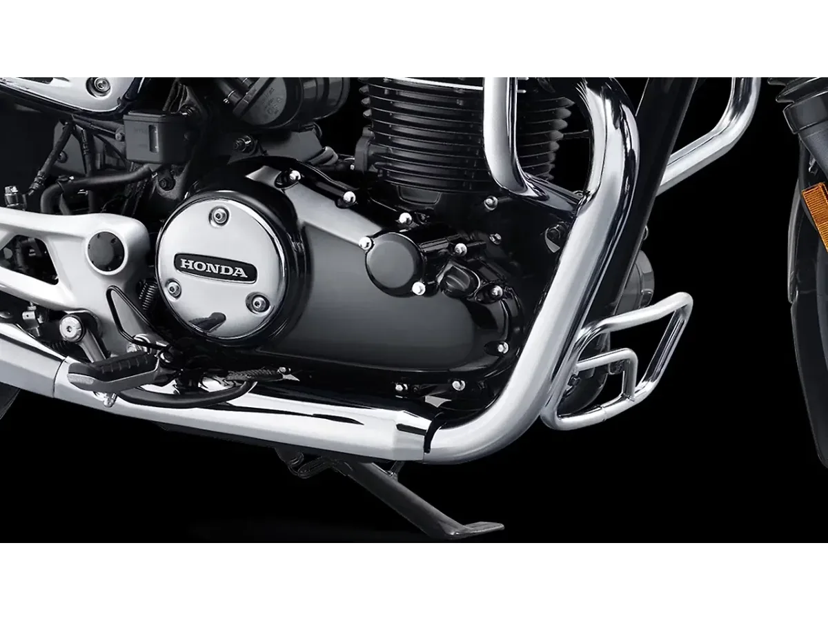Honda Hness CB350 exhaust header and engine