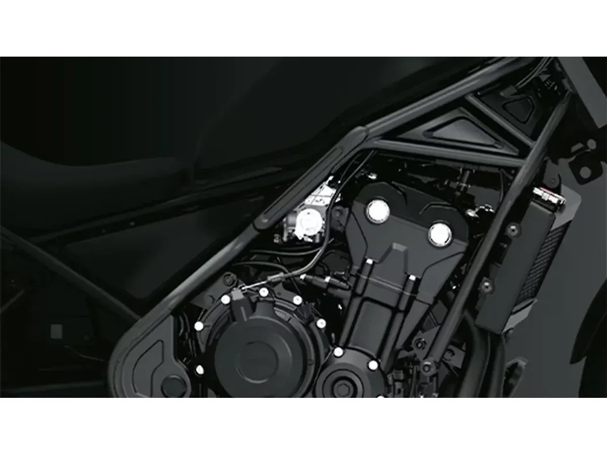 Honda Rebel 500 engine close-up from right side