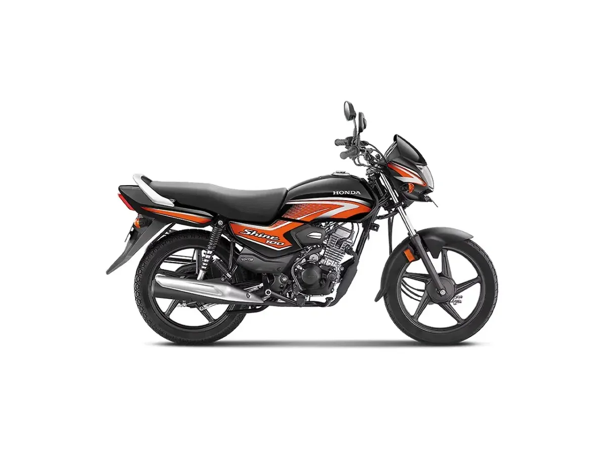 Honda Shine 100 in Orange with Black