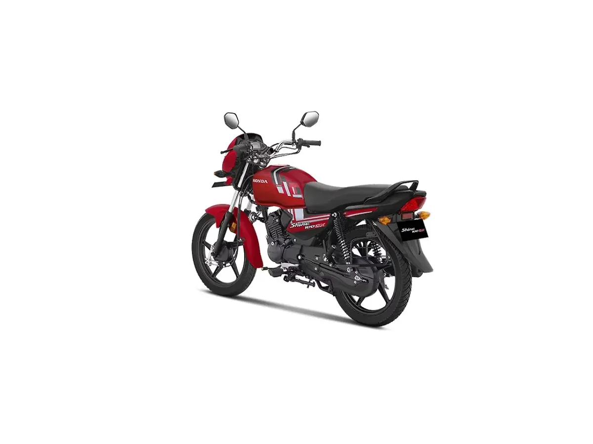 Honda Shine 100 rear left three-quarter view