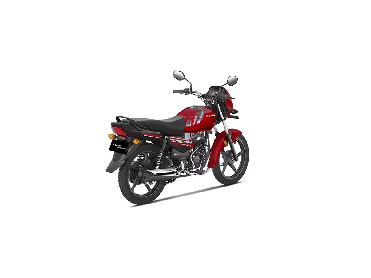Honda Shine 100 rear right three-quarter view