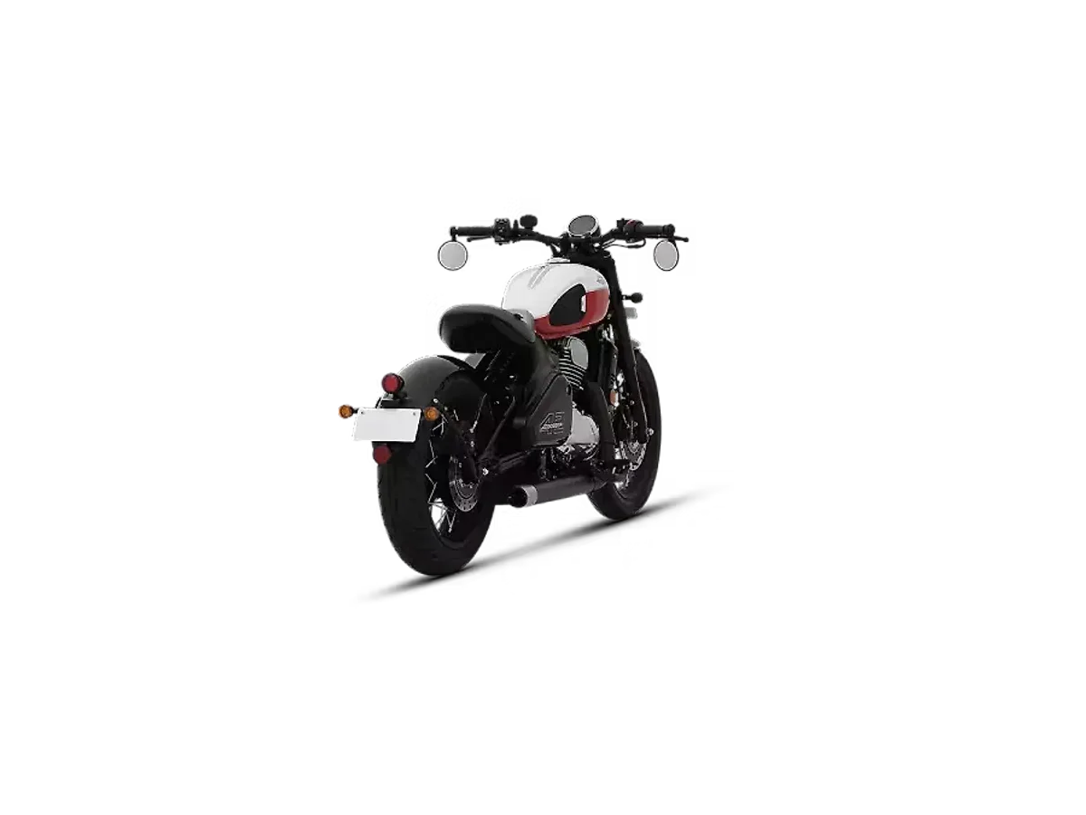 Jawa 42 Bobber right rear three-quarter view