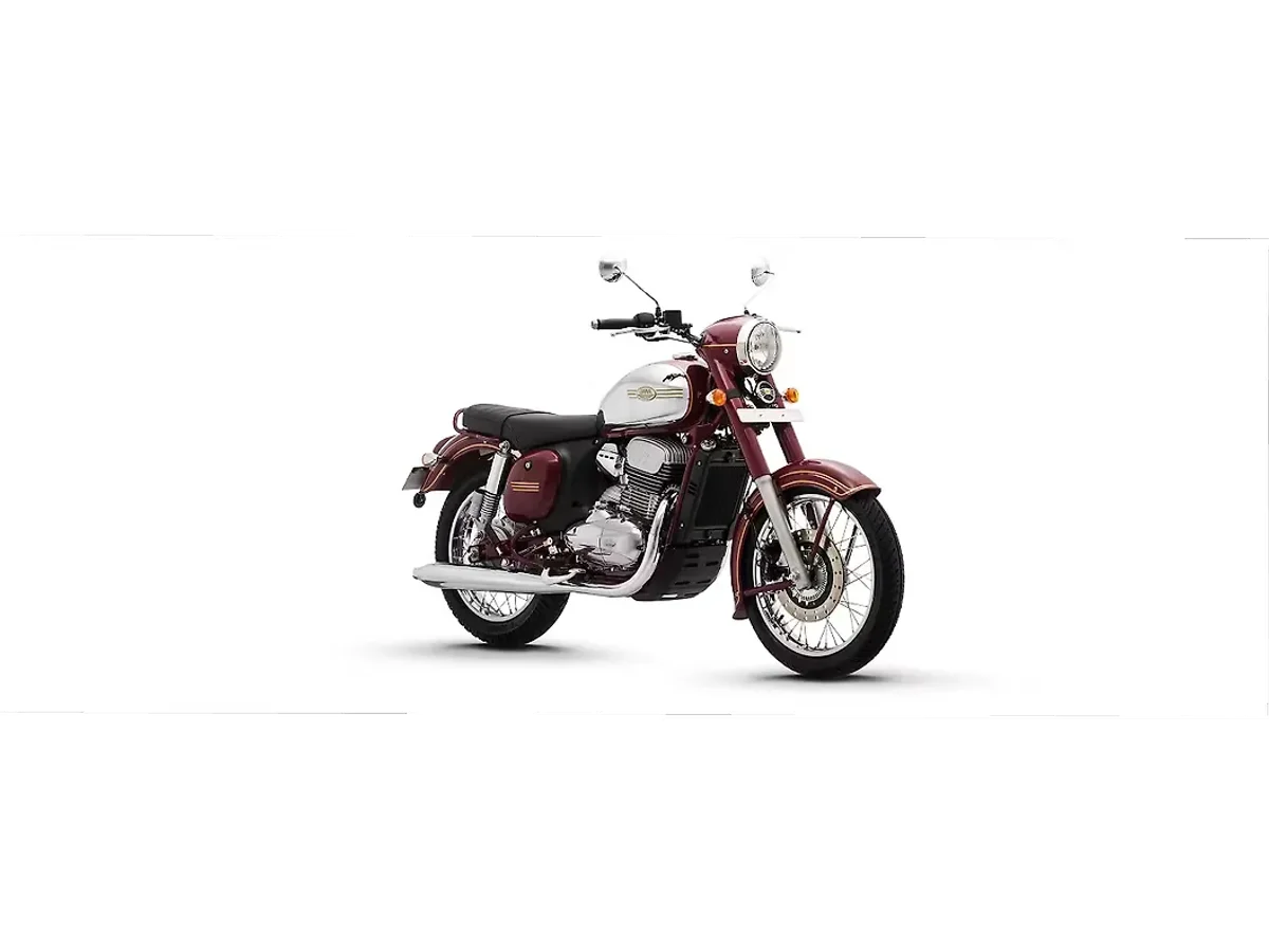 Jawa Standard in Jawa Maroon colour side profile