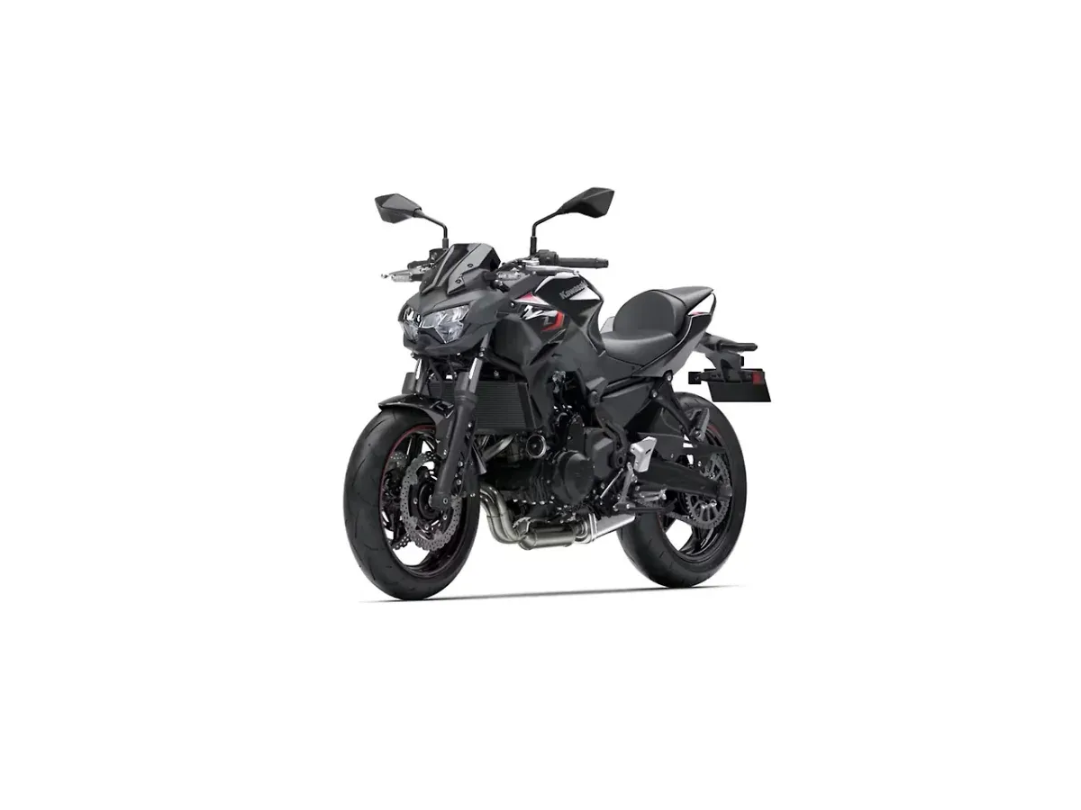 Kawasaki Z650 left front three quarter view