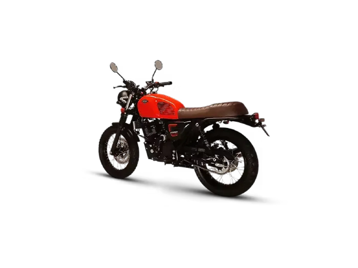 Keeway SR250 left rear three-quarter view