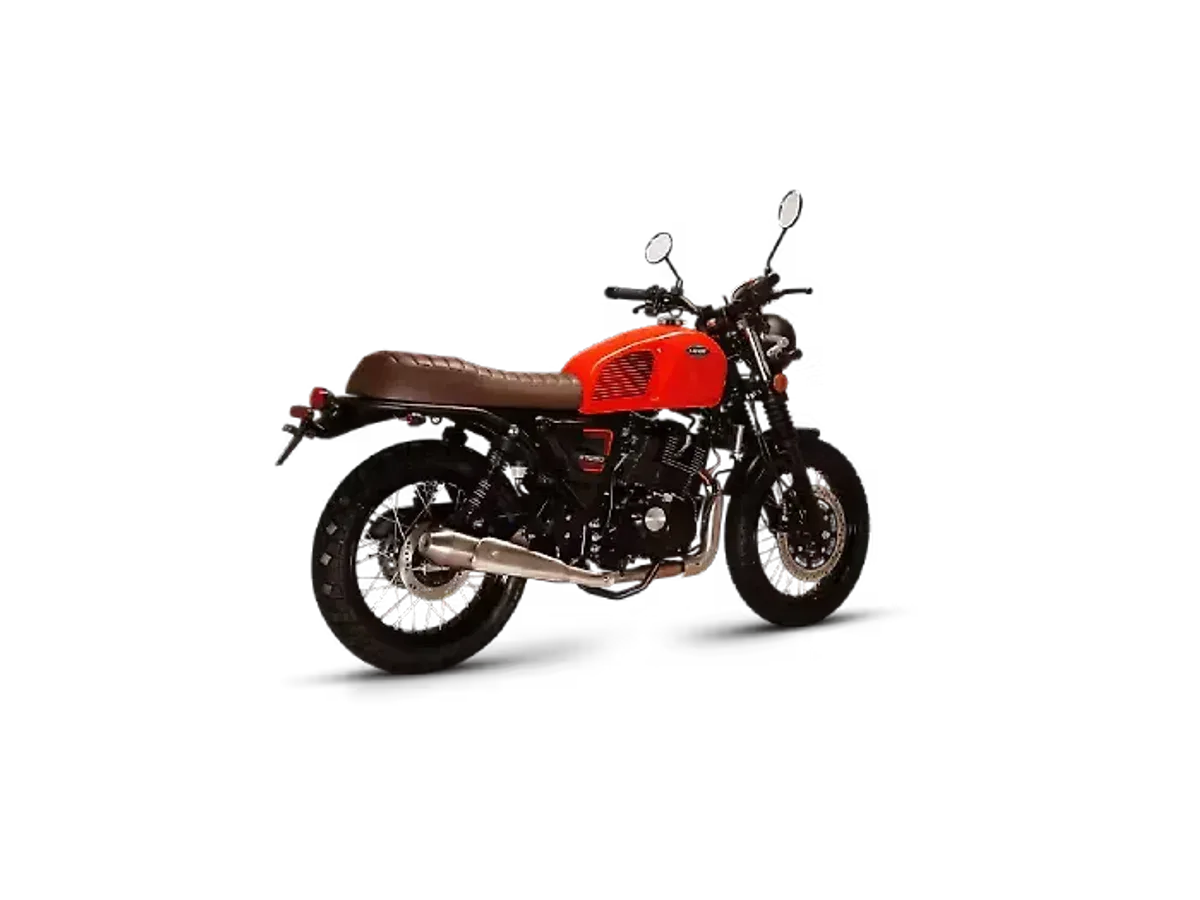 Keeway SR250 right rear three-quarter view