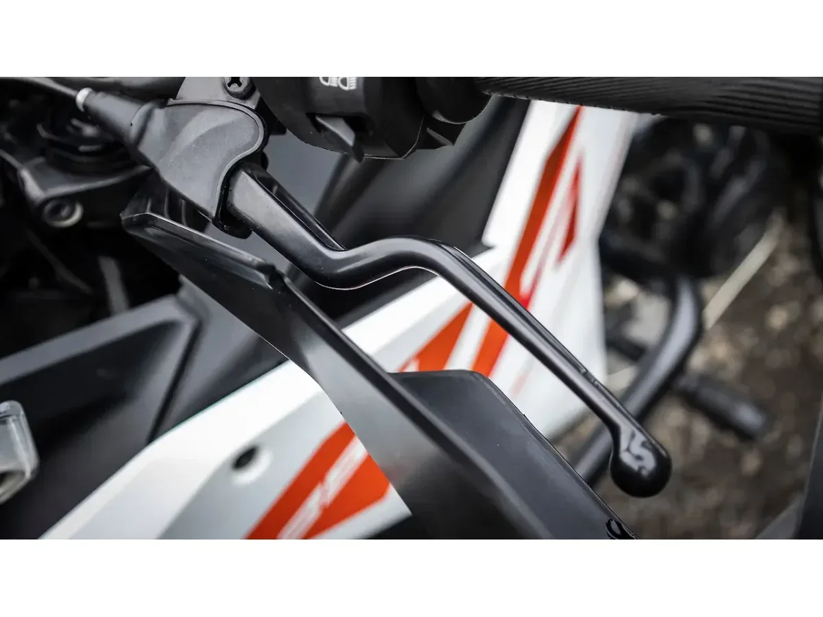 KTM 250 Adventure clutch lever close-up