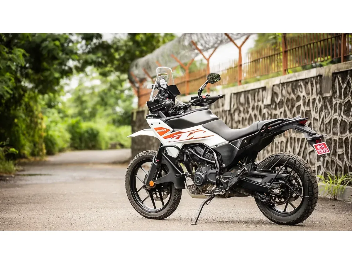 KTM 250 Adventure left rear three-quarter view