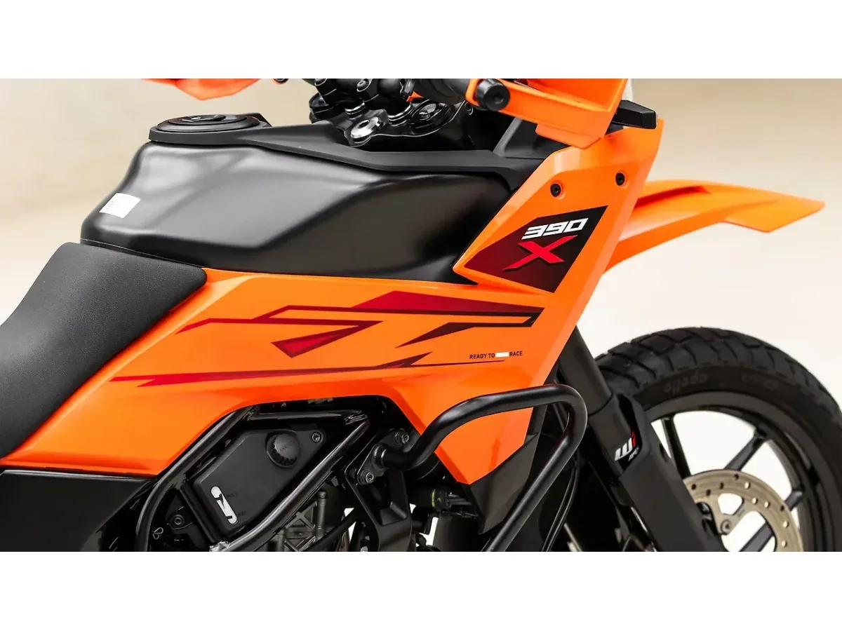 KTM 390 Adventure X fuel tank graphics